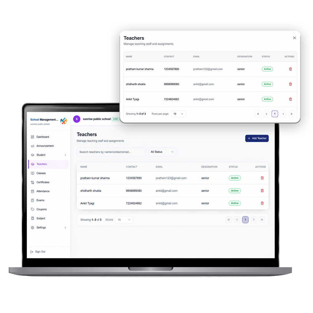 teacher and employee management software for schools